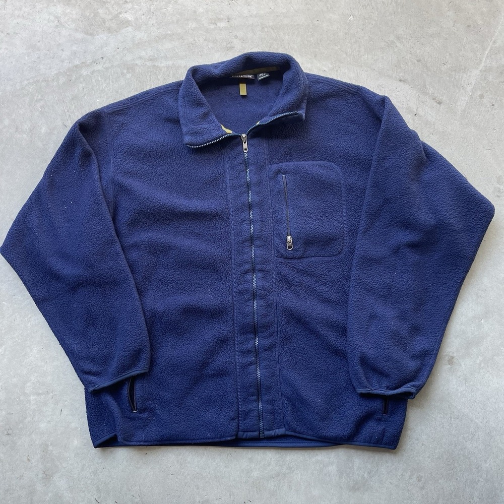 Vintage 90s Patagonia Synchilla Full Zip Fleece Mens Size XL Solid Navy USA